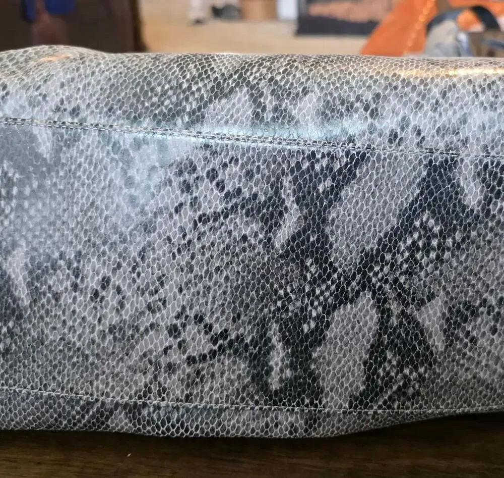 Cole Haan Gray Real Snake Skin Tote Bag